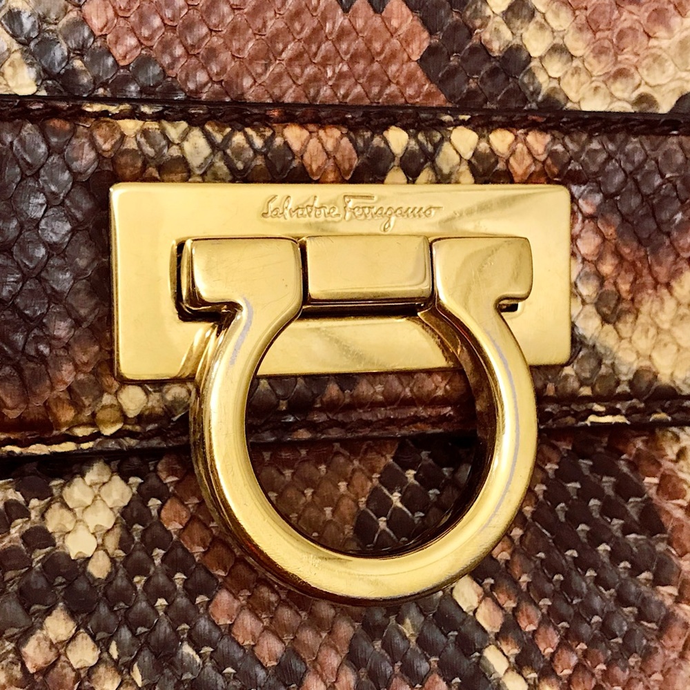 Salvatore Ferragamo Python Snakeskin Sofia Top Ha… - image 6